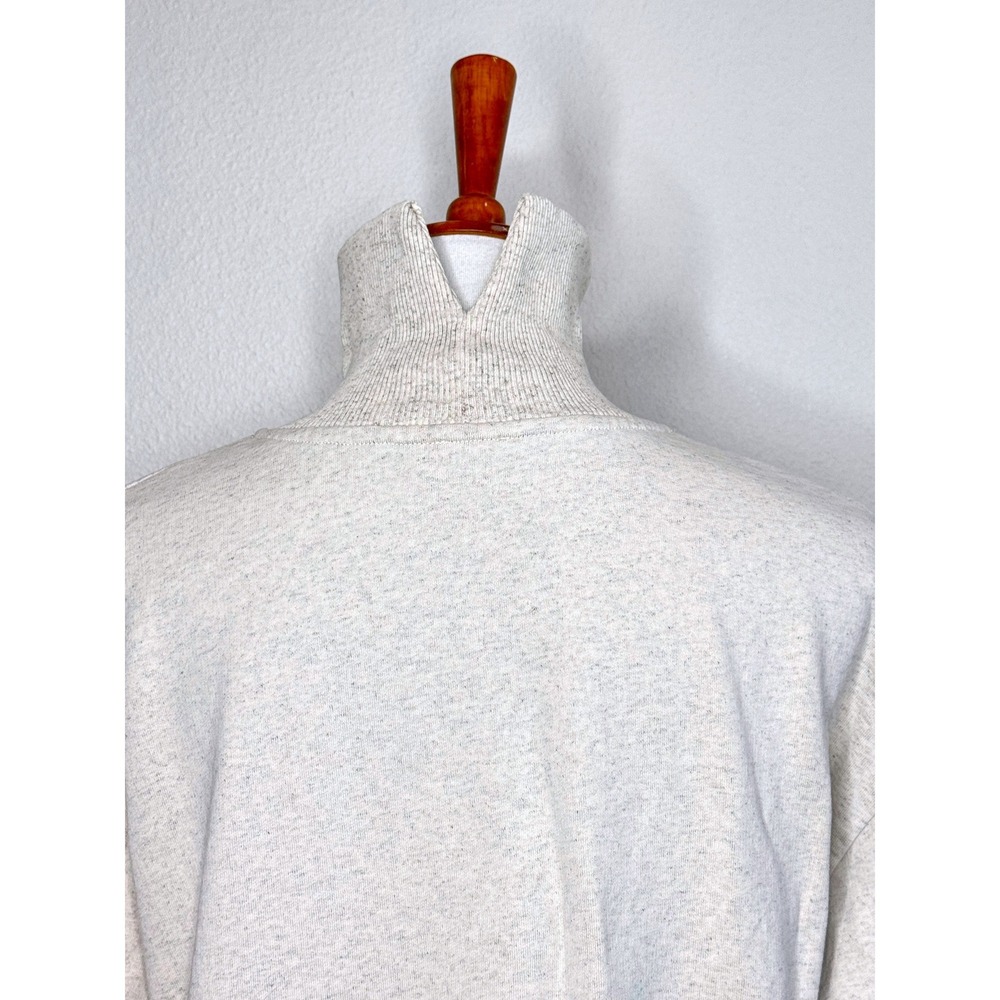 CLOSED Turtleneck French Terry Oversized Sweatshirt XS Organic Cotton Hemp Beige - Picture 7 of 10